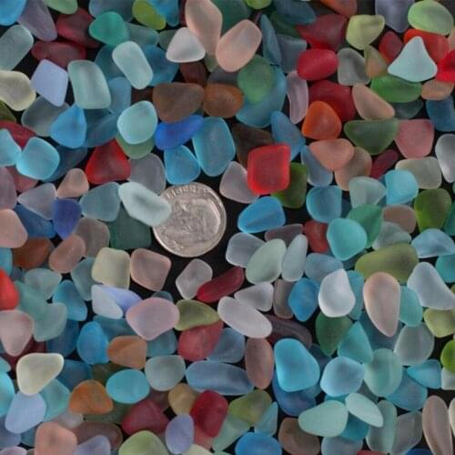 20pcs 10-16mm Sea glass stone Beads Austria Glass Beads Loose Spacer Beads For Jewelry Making DIY Accessories