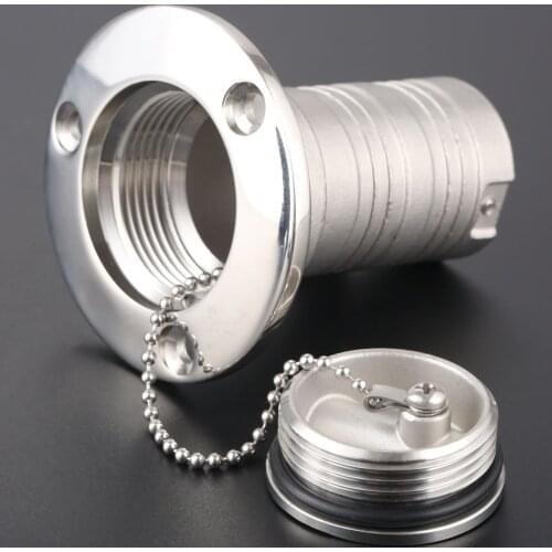 38mm Yacht 316 Stainless Steel Marine 1.5inch 38mm Tube Keyless Cap Boat Deck Water Filler For Caravans Boats Accessories 1pc