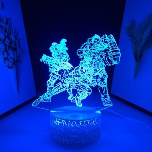 Ainme 3D LED Lamp Armed Forces for Cool Birthday Gift Night Light Bedroom Decoration Lamp Manga Acrylic Table Light Dropship