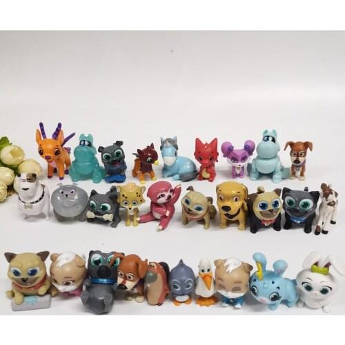 50PCS/lot Cartoon Animal Toys 3-6CM Pvc Dog Rabbit Cat Kids Toys Limited Collection Birthday Gift Home Decoration