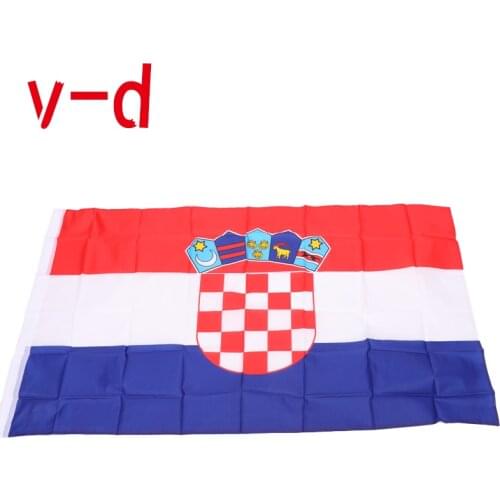 Free shipping xvggdg 90 *150cm Croatia Flag Hanging Polyeste Banner