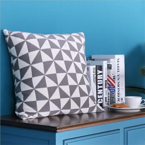 Hap-deer brand Modern Simple Knitting Cushion Cover Decorative Pillowcase Home Decor Sofa Throw Pillow Cover 45x45cm