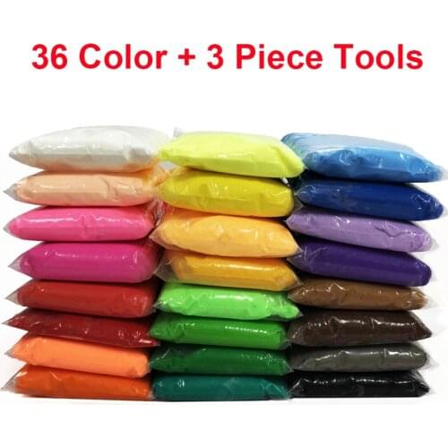 36 Color Air Dry Light Clay With 3 Tool Educational Toy Colorful Plasticine Polymer Creative DIY Clay Toy Kid Girl Birthday Gift