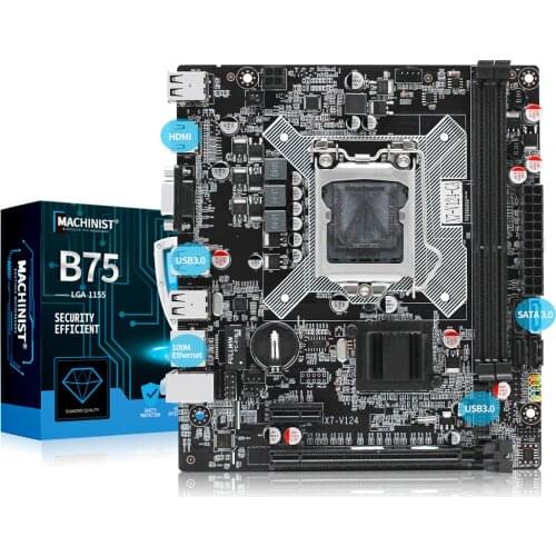 B75 desktop motherboard LGA1155 i3 i5 i7 CPU support ddr3 memory 100% tested intact free delivery X7-V124