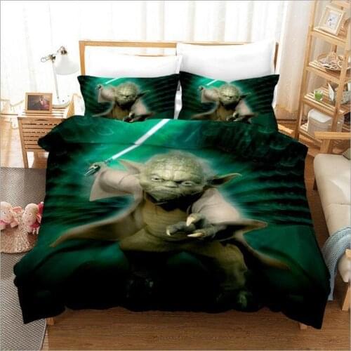 Star Wars Yoda Baby Duvet Cover Set for Kids Adults Nordic 150 Bed Set Fans 3d Quilt Bedding Set Bedclothes Home Textiles 3PCS