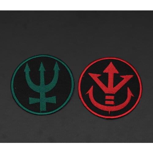 Fashion Cartoon Triangle fork Icon Embroidered Patches for Clothes Iron on Badges 3D Diy Parches Childrens Clothing Decorations