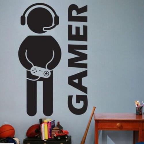 Video Game Gaming Gamer Wall Sticker Vinyl Art Mural For Home Decoration Bedroom Poster Paper Wall Sticker Decal Boys Room H095