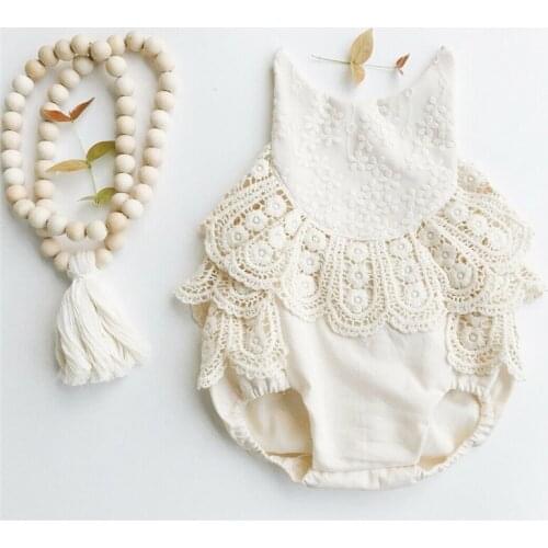New 2019 Summer Baby Girls Infant Lace Tutu Romper Adorable Sleeveless Jumpsuit Backless Playsuit Princess Outfit Clothes 0-12M