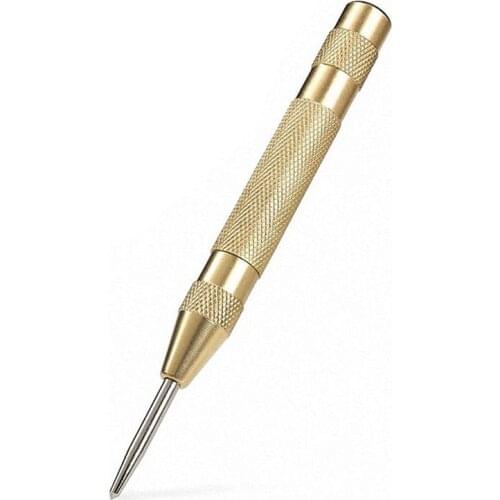 New 5'' Automatic Center Pin Punch Spring Loaded Marking Starting Hole Tool Gold Dropshipping
