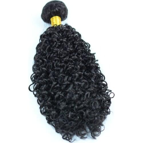 Adorable Soft Synthetic Hair Bundles Afro Kinky Curl One Bundle 100g High Temperature Fiber,Natural Black Jerry Curl Hair Weaves