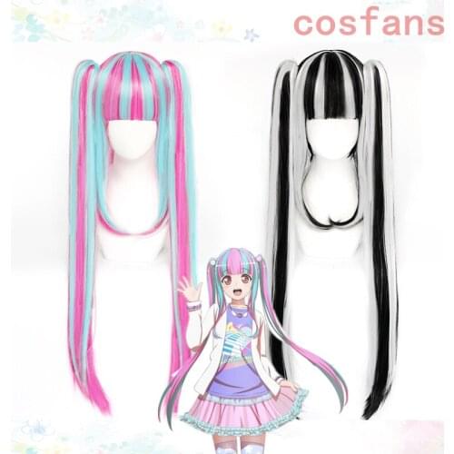 BanG Dream Pareo Nyubara Reona Cosplay hairwear Halloween party wigs pink Synthetic Women Hair Anime in stock