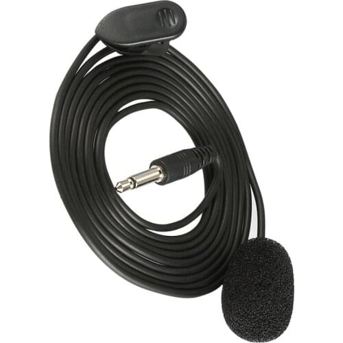 Portable External 3.5mm Hands-free Mini Wired Collar Clip Lapel Lavalier Microphone for PC Laptop Lound Speaker Mini Speaker