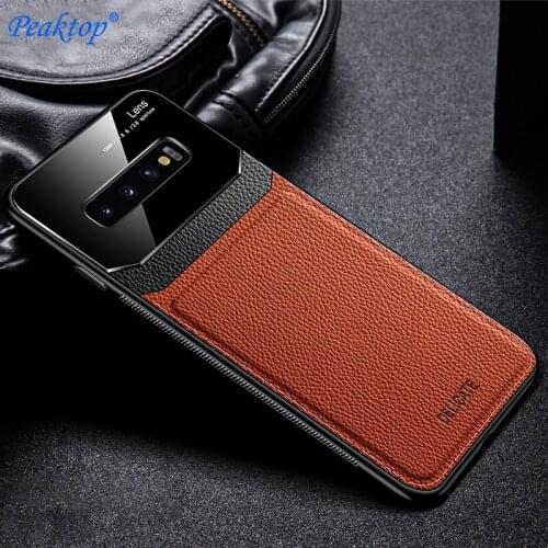 Shockproof Case for Samsung Galaxy S10 Plus S10e S9 S8 Leather Mirror Glass Phone Cover For Samsung Note 10 Plus 9 M30S