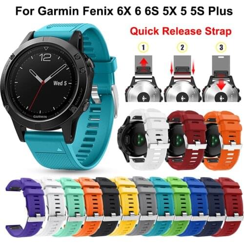 2021 Smart Watch Band Straps For Garmin Fenix 6 6S 6X Pro 5X 5 5S 3 3HR Forerunner 935 945 Quick Release Strap Silicone Bracelet