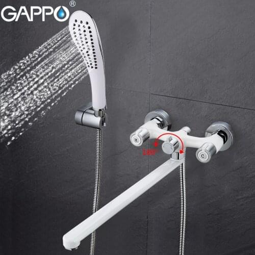 GAPPO bathroom shower Tap Wall mount bathroom faucet Bathtub sink faucet mixer torneira white Cold Hot water faucet shower G2249