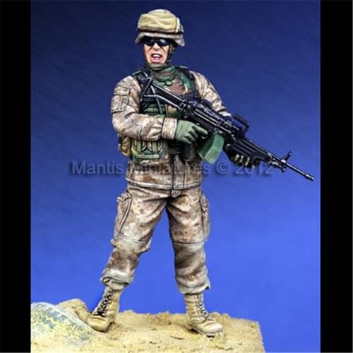 Modern Soldier Resin Figure 1/35 Scale Model Figure Resin Kit Colorless Self-Assembled Toy