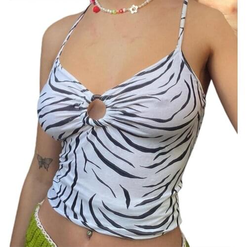 Top Halter Tie Top Sleeveless American Hot Street Style Slim Summer Clothes Women Backless CropTop Fashion Nightclub vest