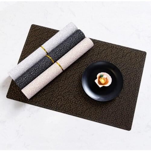 Thicken PU Placemat Dragon Claw Pattern Dining Table Mat Heat Insulation Non Slip Waterproof Bowl Pad Coaster Kitchen Home Decor
