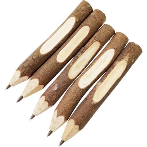 20 Pcs/lot Vintage Wooden Ball Pens Handmade Wood Ballpoint Pen Multi-function School Office Supplies Gifts Wholesale