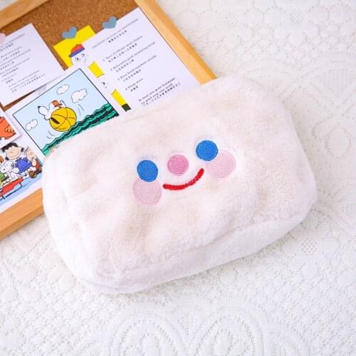 Japanese Soft Plush Pencil Case Cute High Capacity Kawaii Student Stationery Storage Bag Pencil Case Back To School Cute Bags