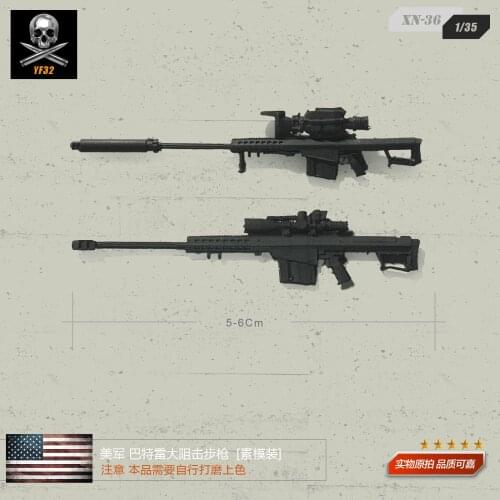 1/35 US Army Bartley Large Blocking Rifle Resin Soldier White Mold Mold XN-36