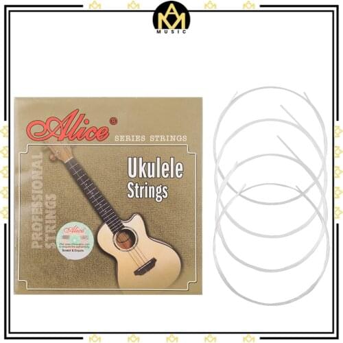 Professional Ukulele Strings Alice Black Nylon Or Clear Nylon 4 Strings AU04 Mini Hawaiian Guitar Strings 1 SET