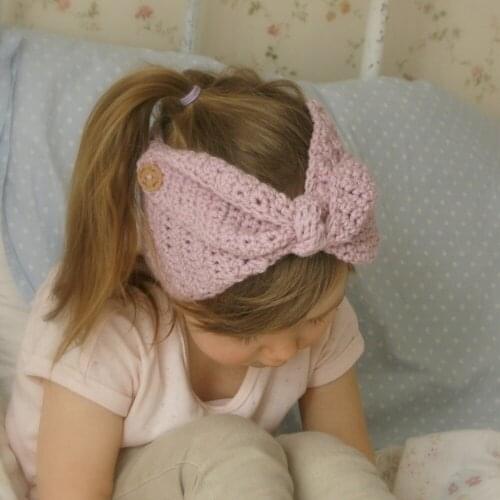 1Pc Baby Knit Crochet Bow Headband Princess Hair Bands Winter Warm Kid Infant Headwear Children Hair Accessories Girls Headdress