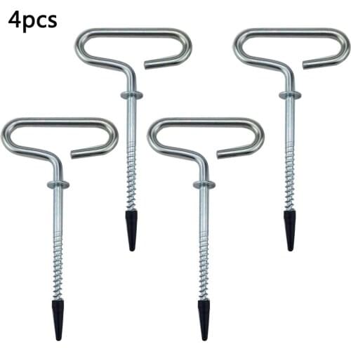 4Pcs/lot Outdoor Camping Tent Threaded Peg Ice Fishing Shelter Stake Nail Tent Fixer Practical Accessory