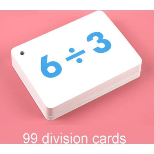 45Pcs/Set 99 Multiplication Division Flash Cards Mathematics Learning Math Card Educational Toys Kids Montessori Memory Game