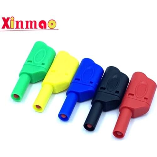 5Pcs Shrouded Fully Insulated Safety 4mm Male Stackable Banana Plug Connector