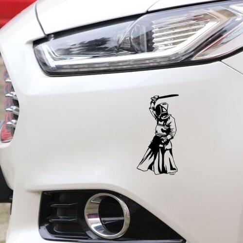 7.4*14.1CM Fashion Kendo Decor Car Sticker Vinyl Accessories Extreme Sport Black/Silver C12-1443
