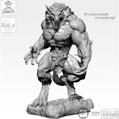 80MM Resin Figure Kits Soldier Model Self-assembled TD-2075