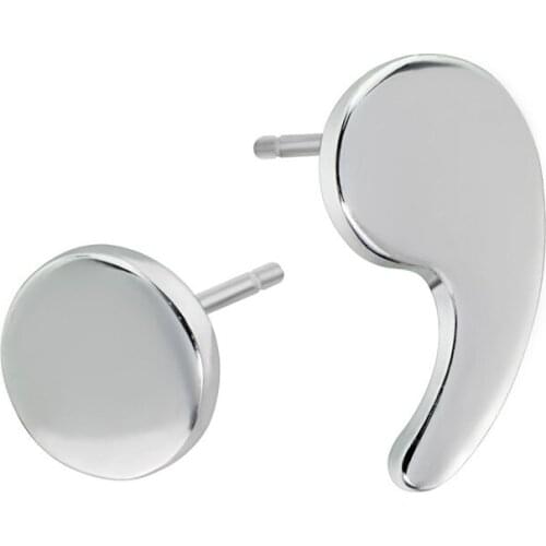 925 Sterling Silver Semicolon Earrings for Women Gift Support Awareness for Suicide and Depression Jewelry YLQ2083