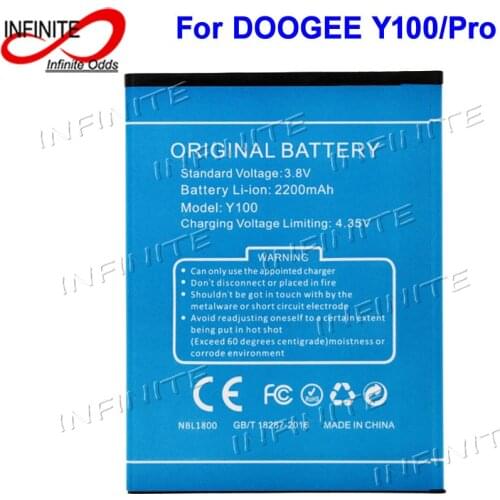 For Doogee Y100 Battery Batterie Bateria Accumulator AKKU For DOOGEE Valencia 2 Y100 PRO 2200mAh