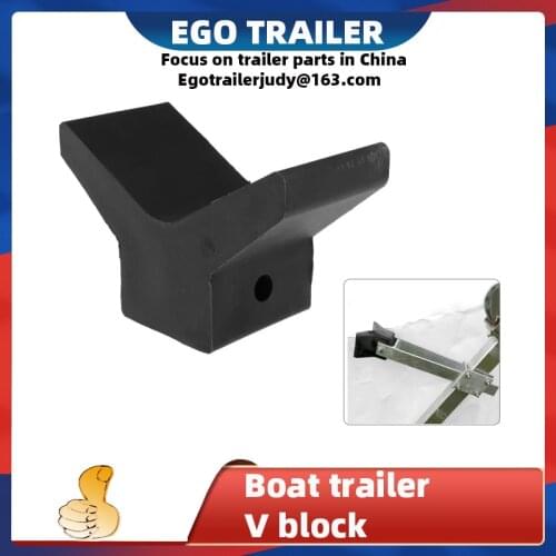 EgoTrailer Black Rubber Boat Trailer Bow Stop V Block Roller RV Parts Camper Caravan Accessories