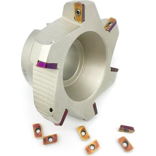 APMT1604 10pcs+1pcs RAP400R 125-40-6T Milling Cutter carbide Insert Face Mill Shoulder Cutter For Milling Machine