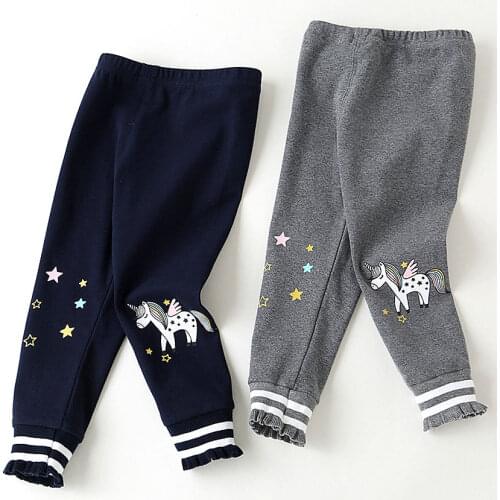 Girls' pants spring and autumn outer wear 2021 new baby trousers autumn style Korean girl pure cotton baby leggings P4408
