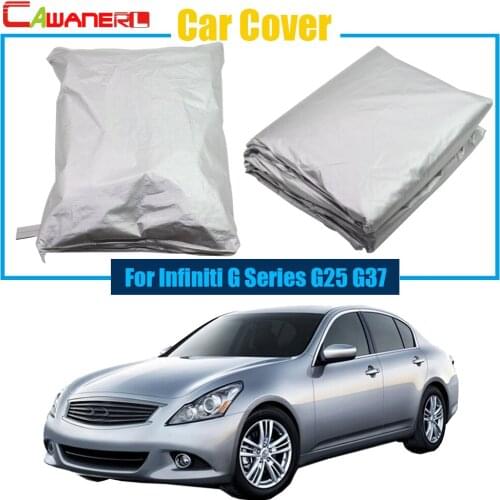 Cawanerl Full Car Cover Snow Rain Sun Resistant Protector UV Anti Cover Dustproof For Infiniti G Series G25 G37