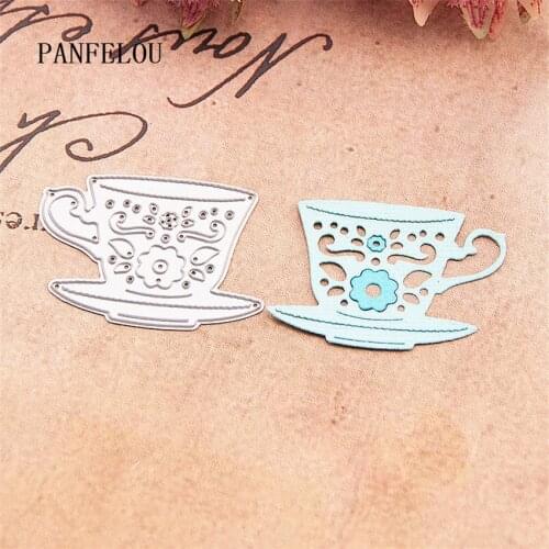 Flower tea cups 5x3.8cm paper die cutting stencils punch Metal cuts dies cutting dies Scrapbooking DIY Embossing mould card