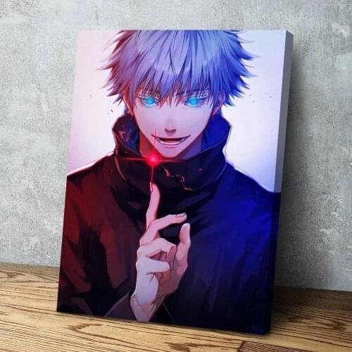 Home Decor Anime Jujutsu Kaisen Canvas Painting Modern Prints Gojo Satoru Poster Modular Pictures For Living Room Wall Art Frame