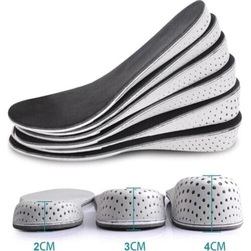 1 Pair Shoe Insoles Breathable Half Insole Heighten Heel Insert Sports Shoes Pad Cushion Unisex 2-4cm Height Increase Insoles