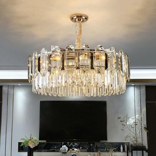 Crystal Chandelier For Living Room Bedroom Decoration Round Dining Table Lamp Kitchen Indoor Lighting Fixture