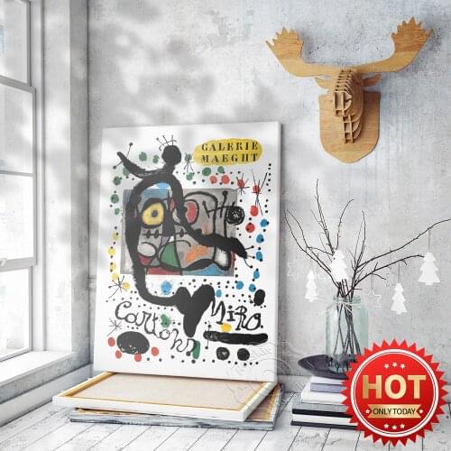 Joan Miro Galerie Maeght Gallery Exhibition Poster, Joan Abstract Watercolour Art Prints, Miro Vintage Art Home Decor Mural