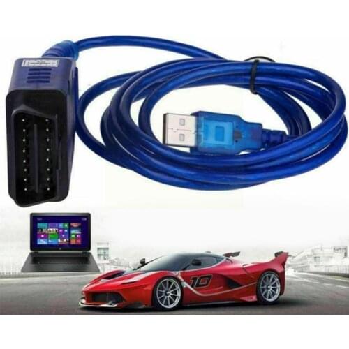 Vag-Com Interface Cable KKL VAG-COM 409.1 OBD2 II OBD Line Diagnostic Aux Car Auto Scanner USB Test Cable I8W1
