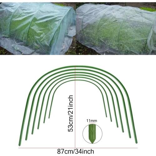 40 pcs Greenhouse Hoops Plant Grow Tunnel Hoop with Plastic Coated Rust-Free for Garden Agricultural Plant Cover Support Holder