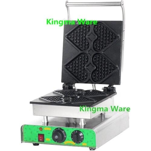 Restaurant Commercial Single Waffle Machine 4Pcs Best Heart Waffle Maker Manufacturer