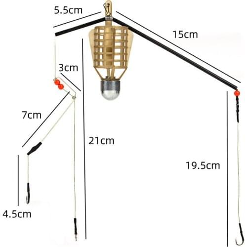 Fishing Lure Cage With Line Hooks 20G-50G Fish Bait Feeder Basket Holder Fishing Accessories new