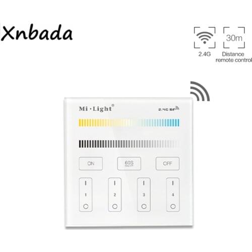 Milight MiBoxer 2.4G B2 4-Zone CCT Adjustment Smart Led Touch Panel Remote Controller Color Temperature And Brightness Dimmer
