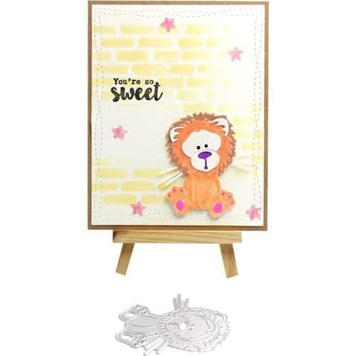Cute Lion Metal Cutting Dies Stencils for DIY Scrapbooking/photo album Decorative Embossing DIY Paper Cards