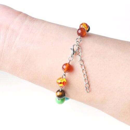 Multicolor 7 Chakra Healing Balance Beads Bracelet Yoga Life Energy Lovers Casual Jewelry 1PC